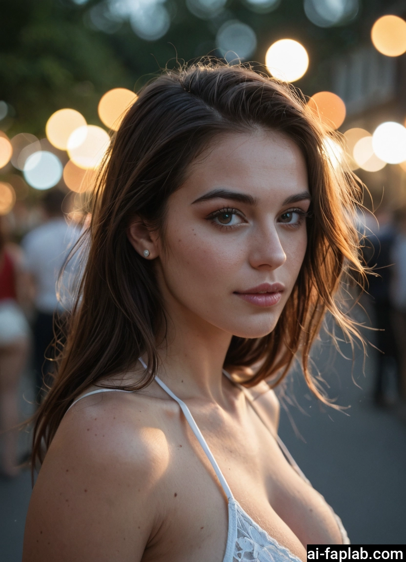 1girl, breasts, looking at viewer, jewelry, earrings, brown eyes · Yamete.gg