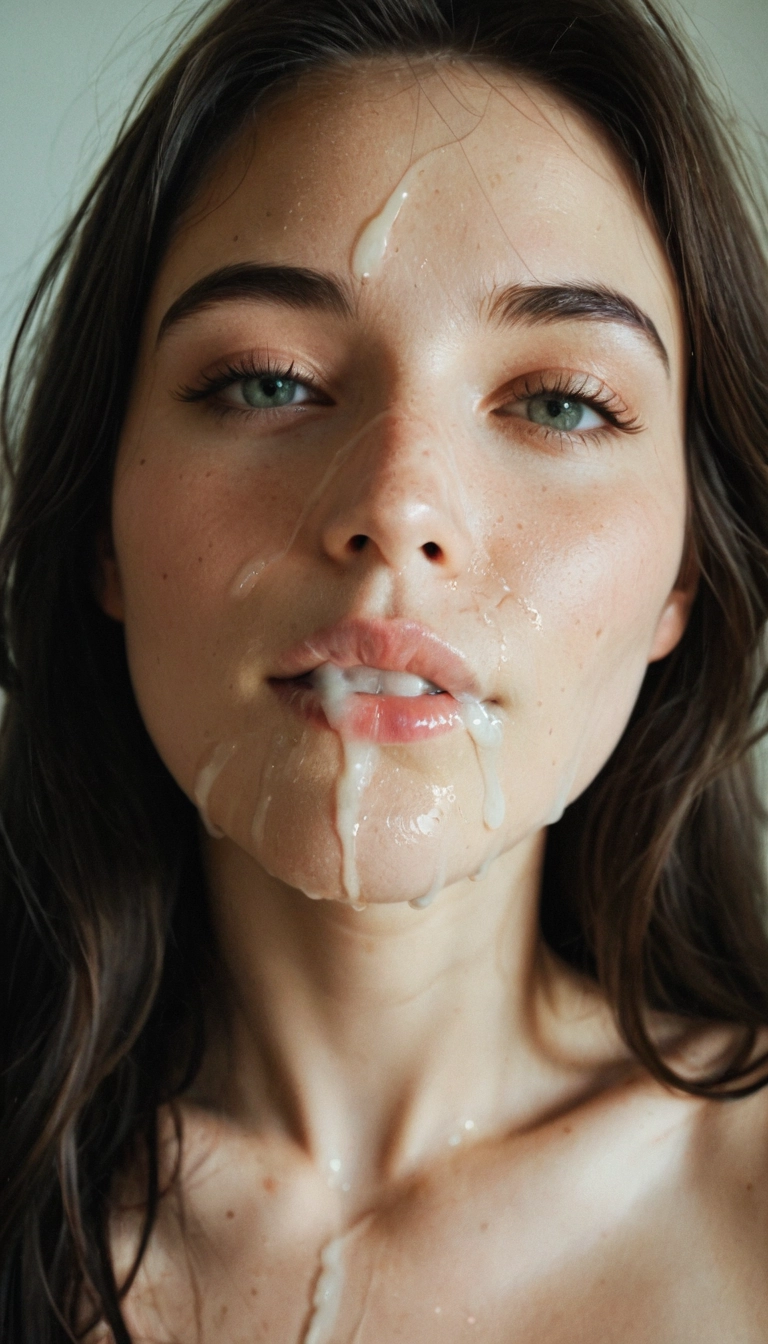 1girl, solo, cum, realistic, facial, long hair · Yamete.gg