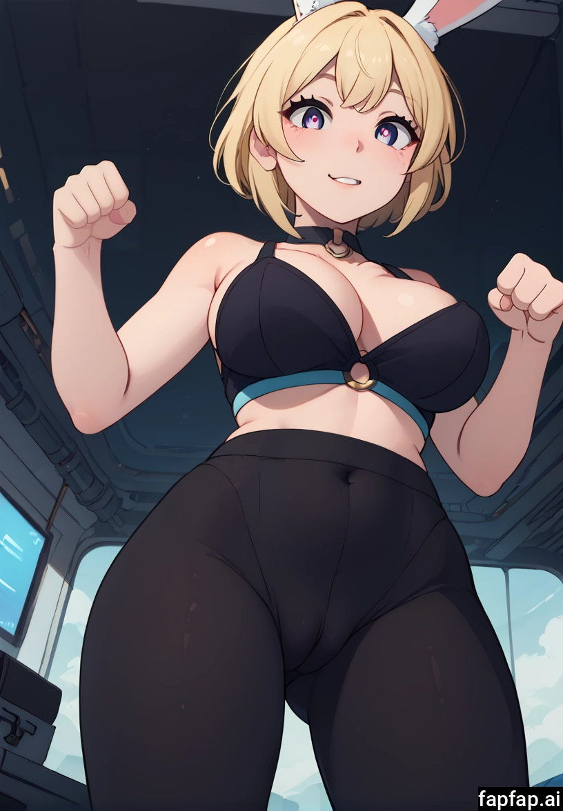 1girl, solo, breasts, animal ears, blonde hair, o-ring · Yamete.gg