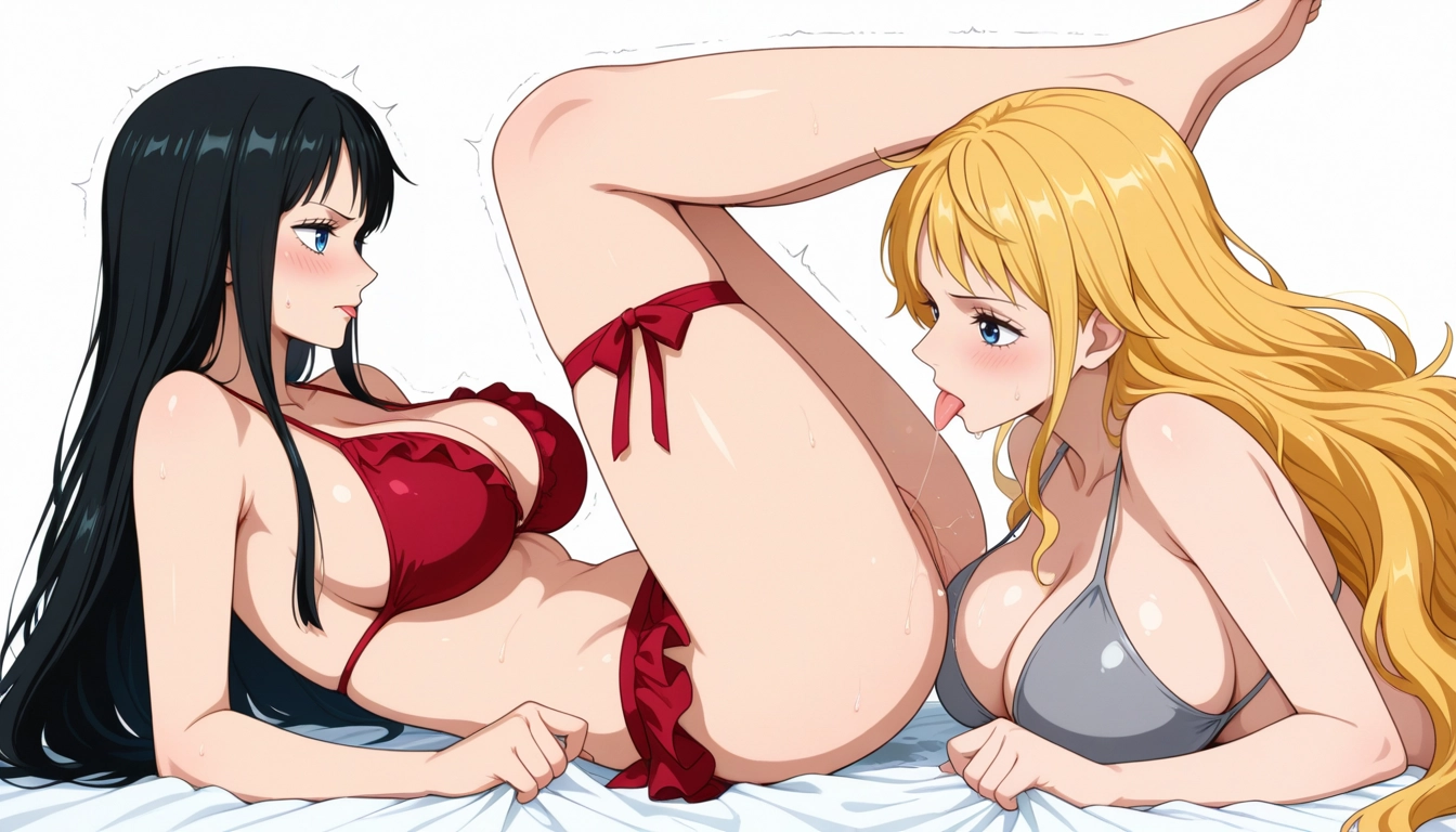 breasts, multiple girls, 2girls, bikini, swimsuit, blue eyes · Yamete.gg