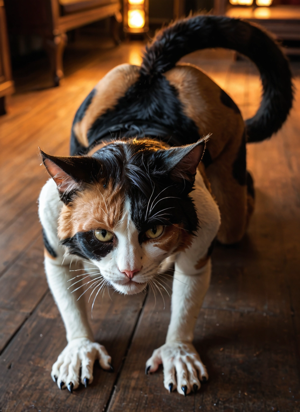 furry, cat, no humans, solo, all fours, animal focus