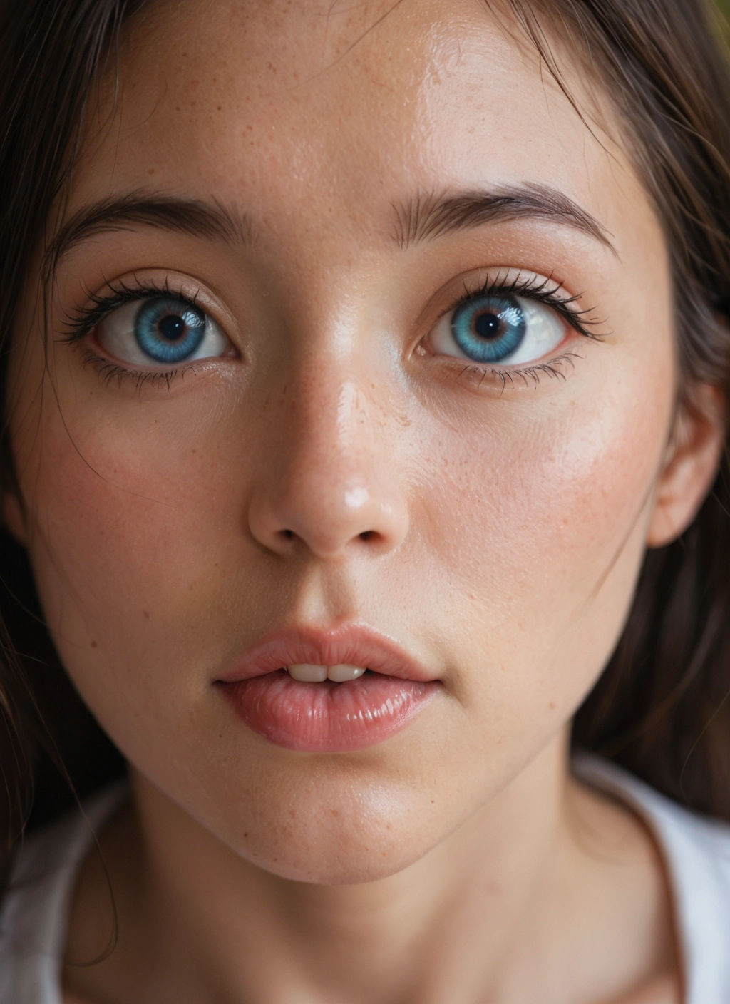 1girl, solo, blue eyes, lips, looking at viewer, realistic · Yamete.gg