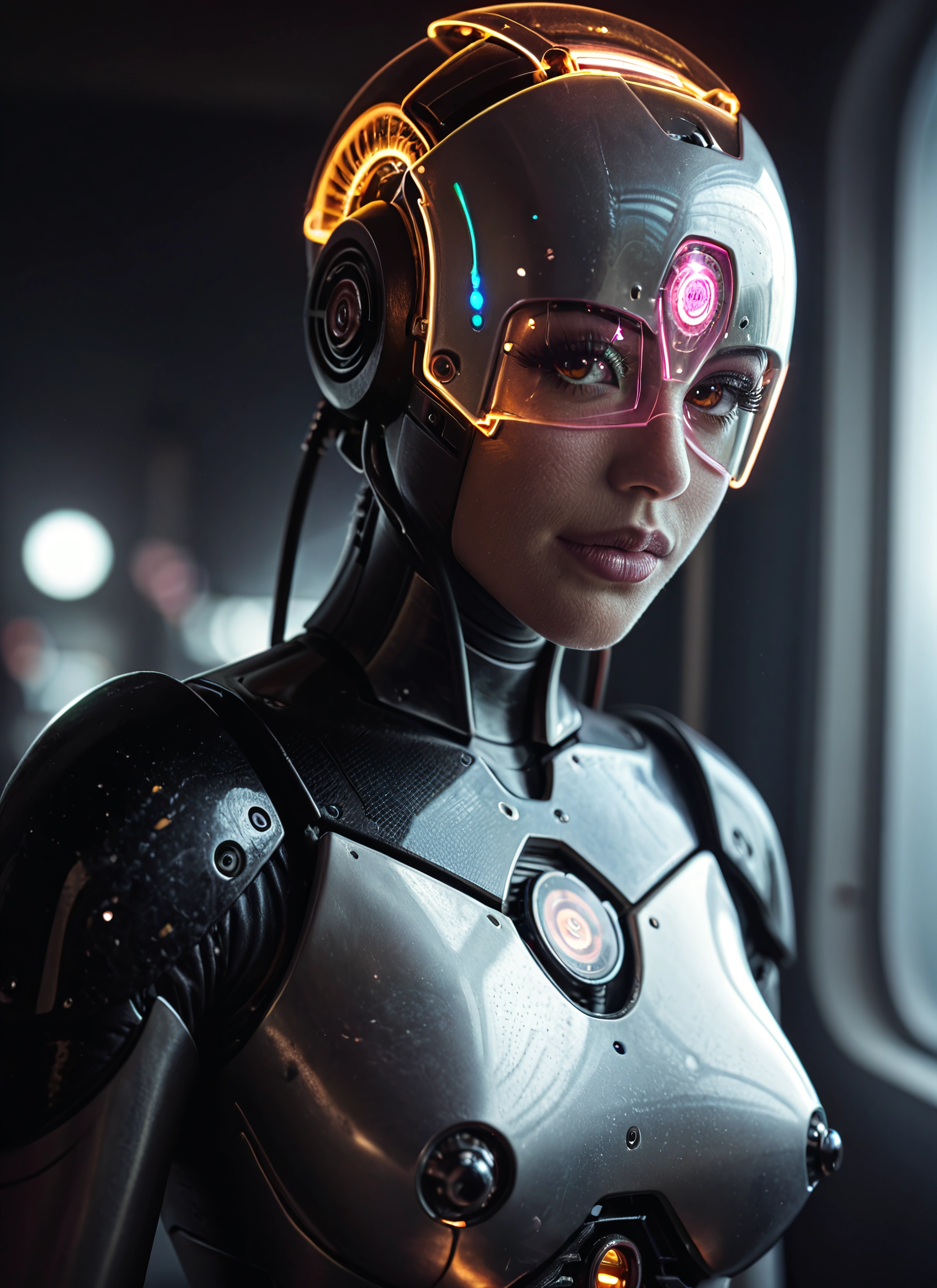 1girl, solo, breasts, lips, visor, looking at viewer · Yamete.gg