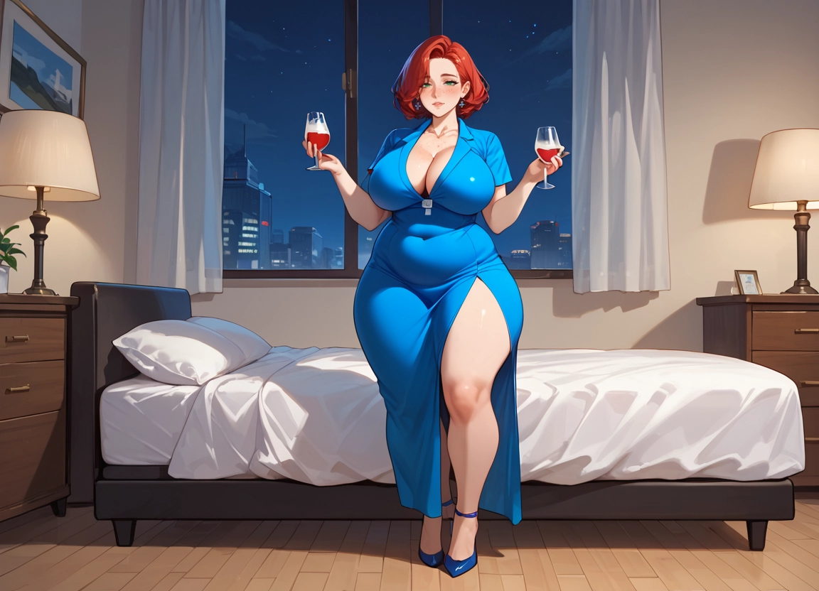 1girl, wine glass, breasts, cup, drinking glass, wine · Yamete.gg