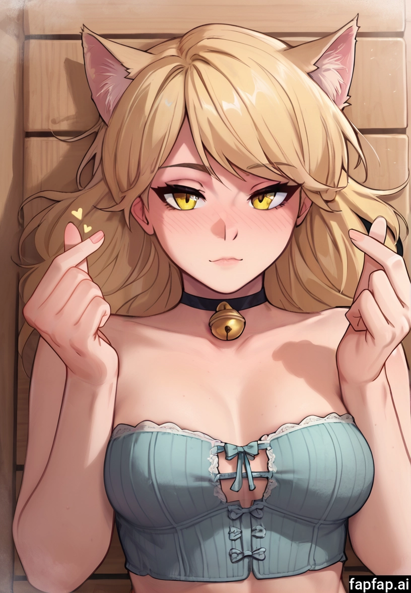 1girl, solo, animal ears, blonde hair, bell, breasts