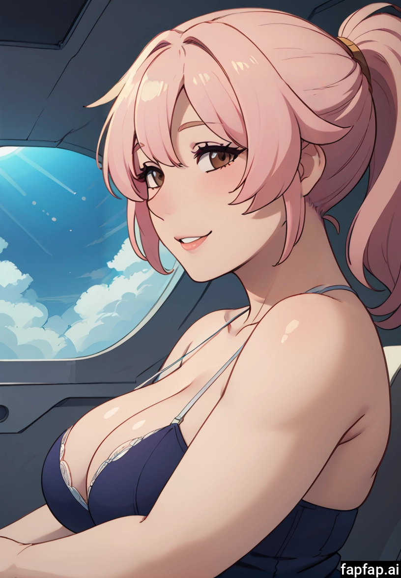 1girl, breasts, solo, looking at viewer, pink hair, cleavage · Yamete.gg