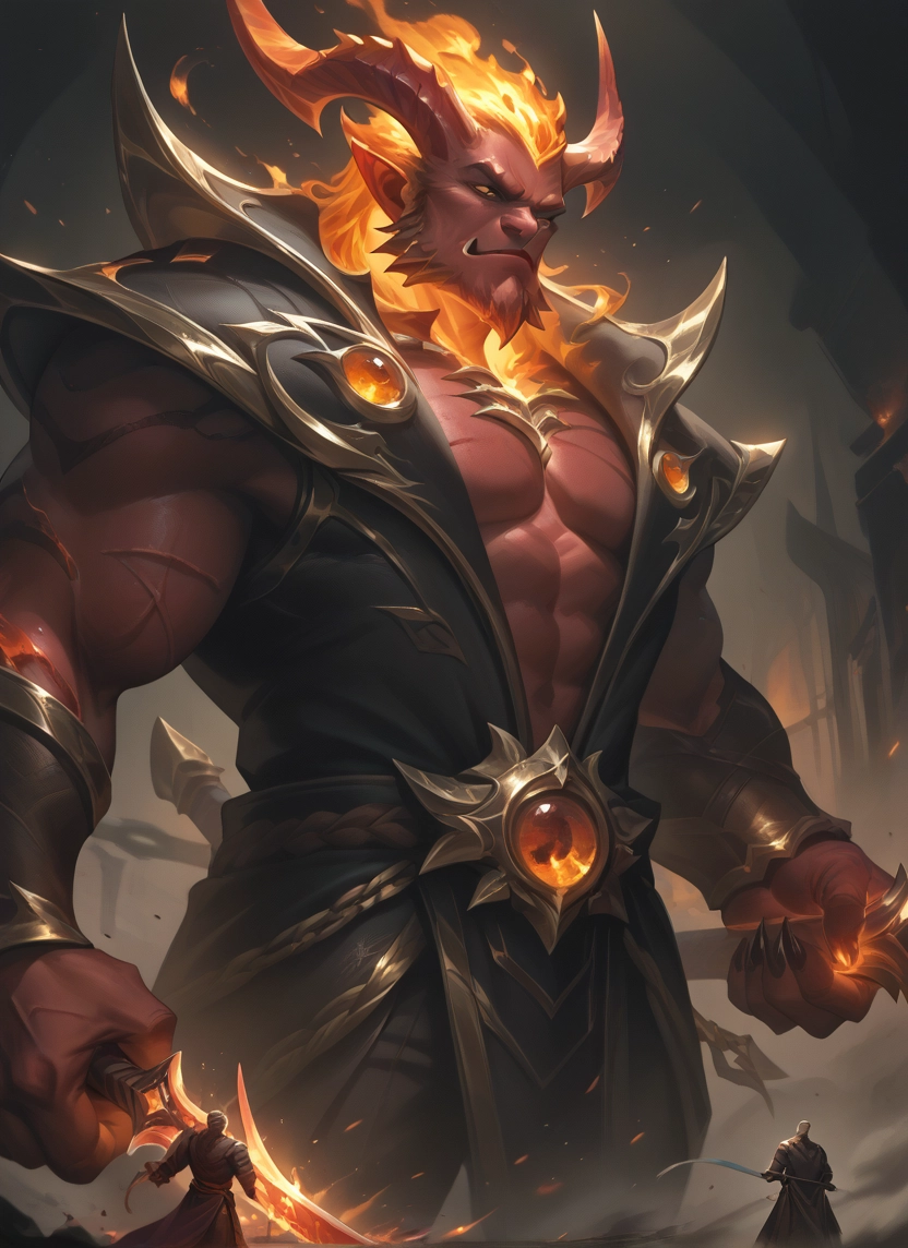 bara, furry, muscular, horns, male focus, pectorals · Yamete.gg