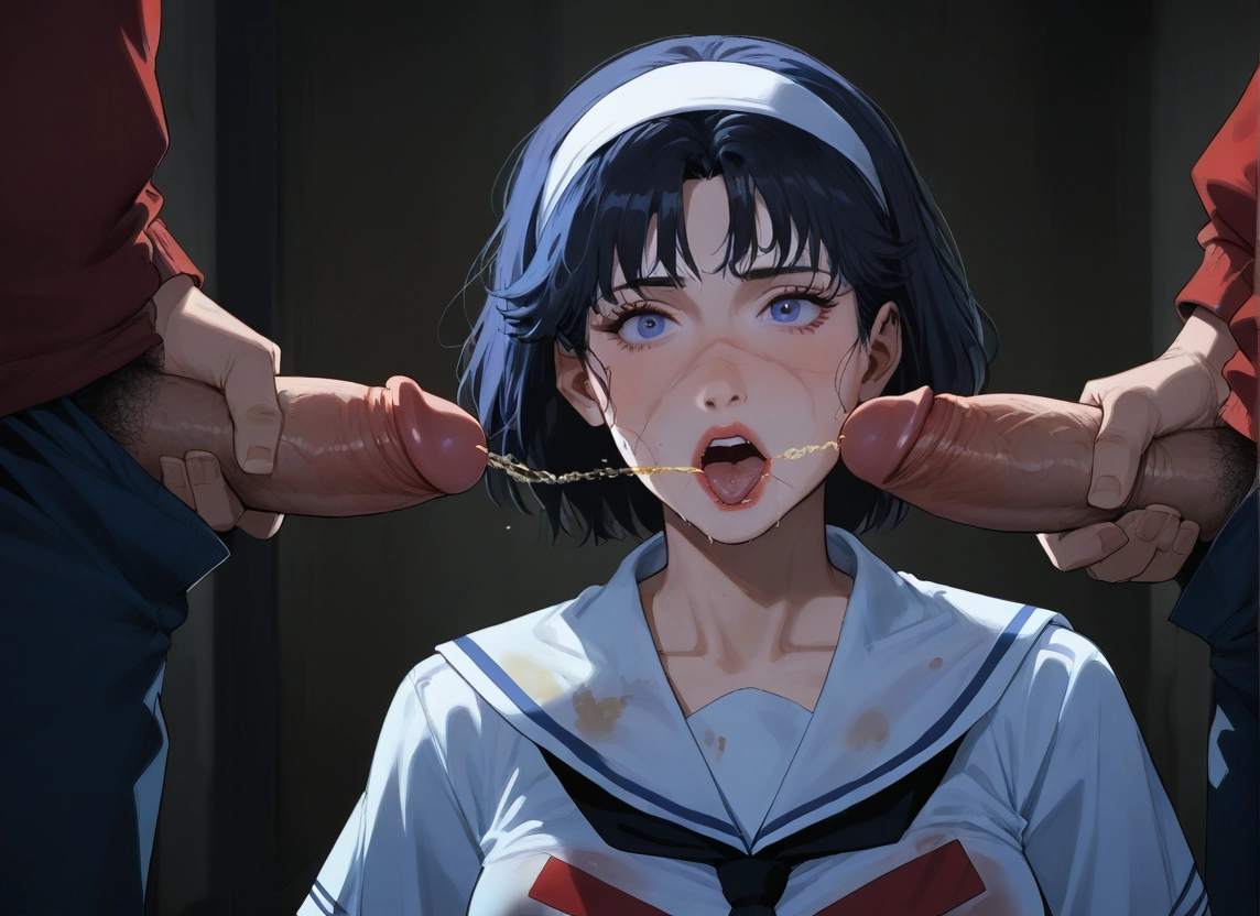 1girl, uncensored, multiple boys, 2boys, penis, hetero · Yamete.gg