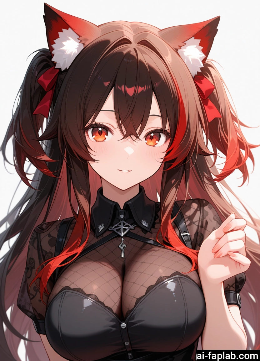 1girl, breasts, animal ears, solo, long hair, looking at viewer · Yamete.gg