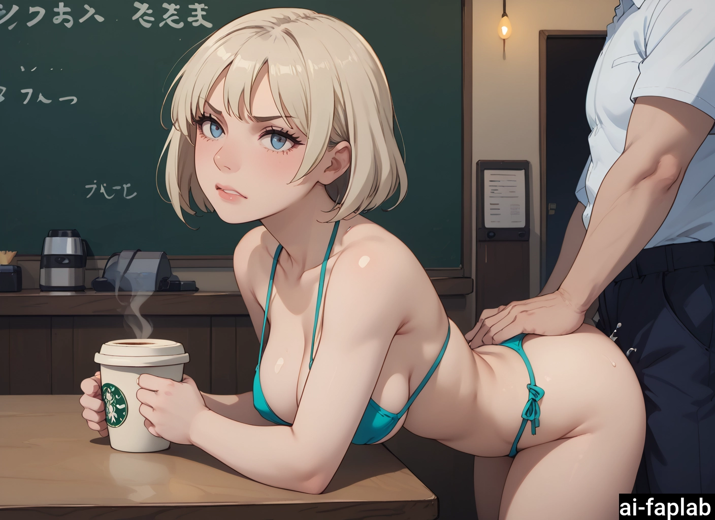1girl, 1boy, breasts, bikini, hetero, swimsuit · Yamete.gg