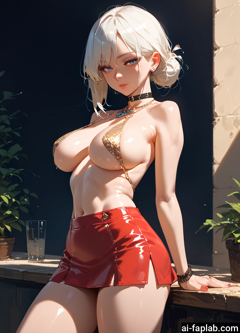 breasts, 1girl, blue eyes, large breasts, jewelry, skirt · Yamete.gg