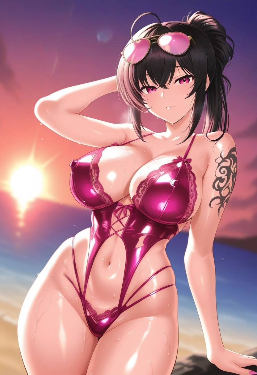 1girl, breasts, large breasts, solo, navel, swimsuit · Yamete.gg