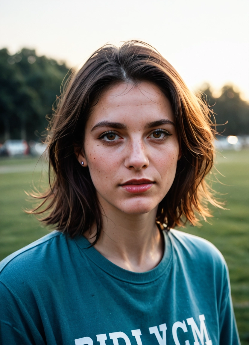 1girl, solo, realistic, blurry background, blurry, looking at viewer · Yamete.gg