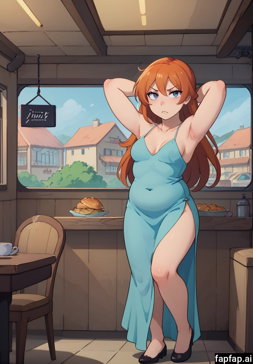 1girl, dress, breasts, solo, long hair, armpits · Yamete.gg