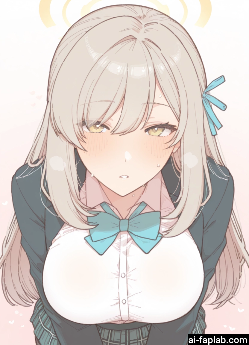 1girl, breasts, solo, long hair, skirt, halo · Yamete.gg