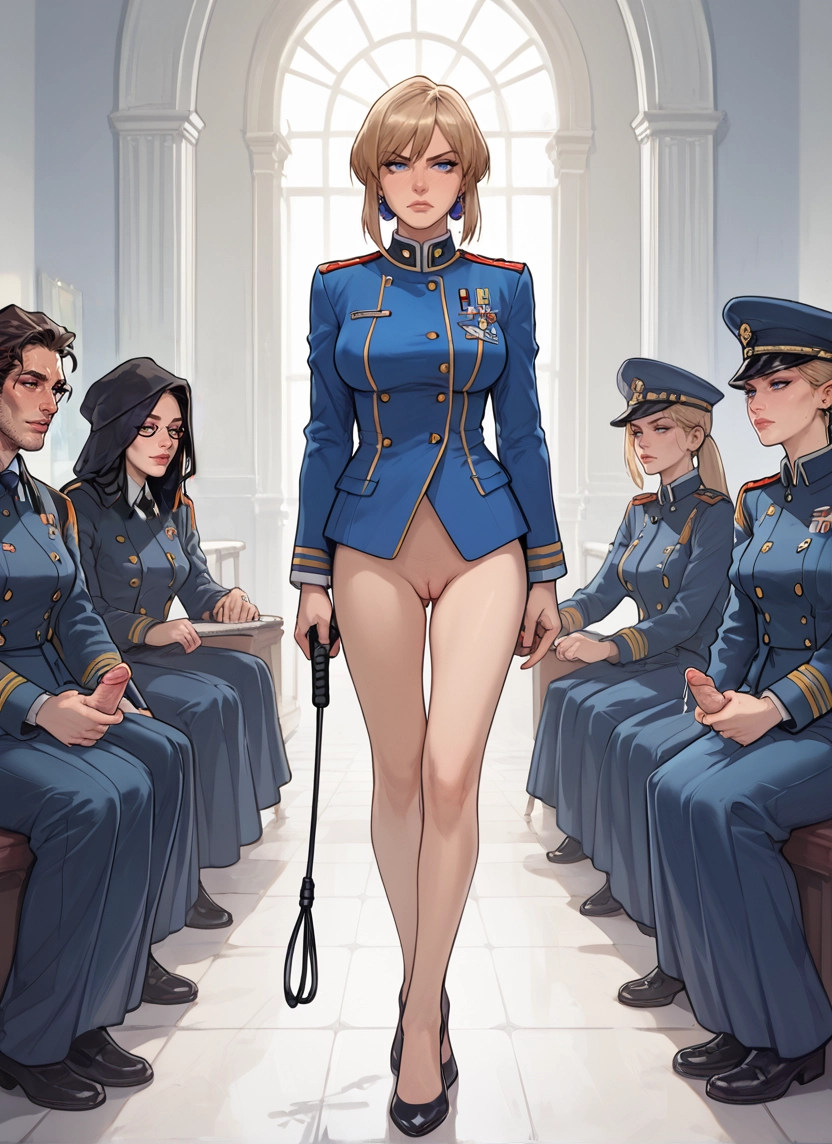 futanari, multiple girls, 4girls, pussy, blue eyes, blonde hair · Yamete.gg