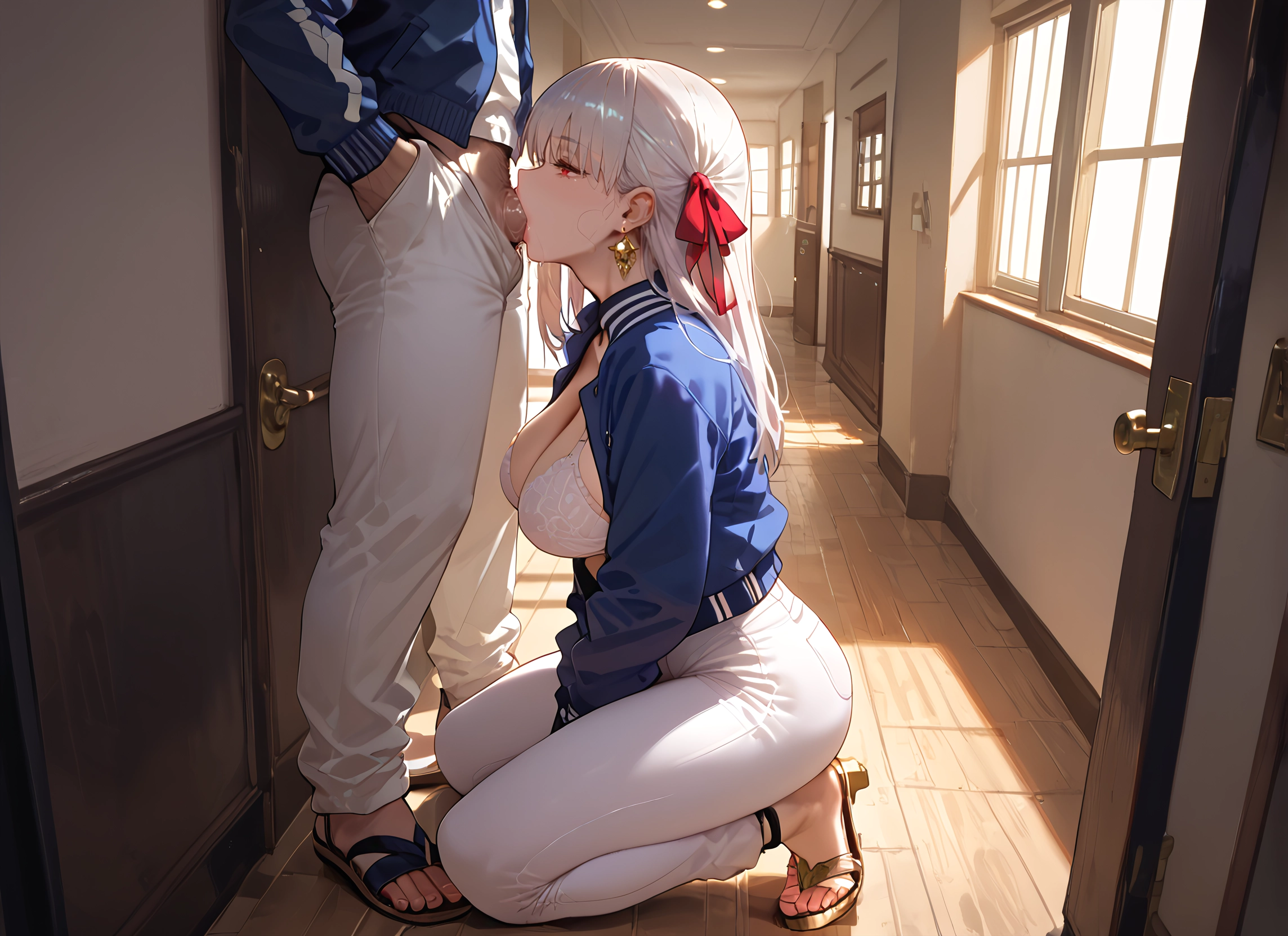 1girl, breasts, 1boy, hetero, penis, oral · Yamete.gg