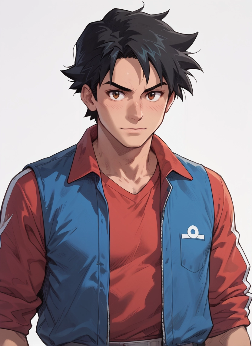 bara, 1boy, male focus, solo, black hair, brown eyes · Yamete.gg
