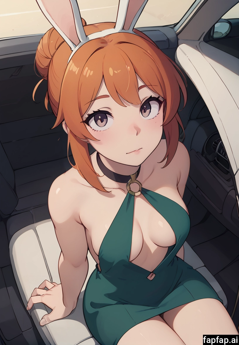 1girl, breasts, solo, dress, animal ears, rabbit ears · Yamete.gg