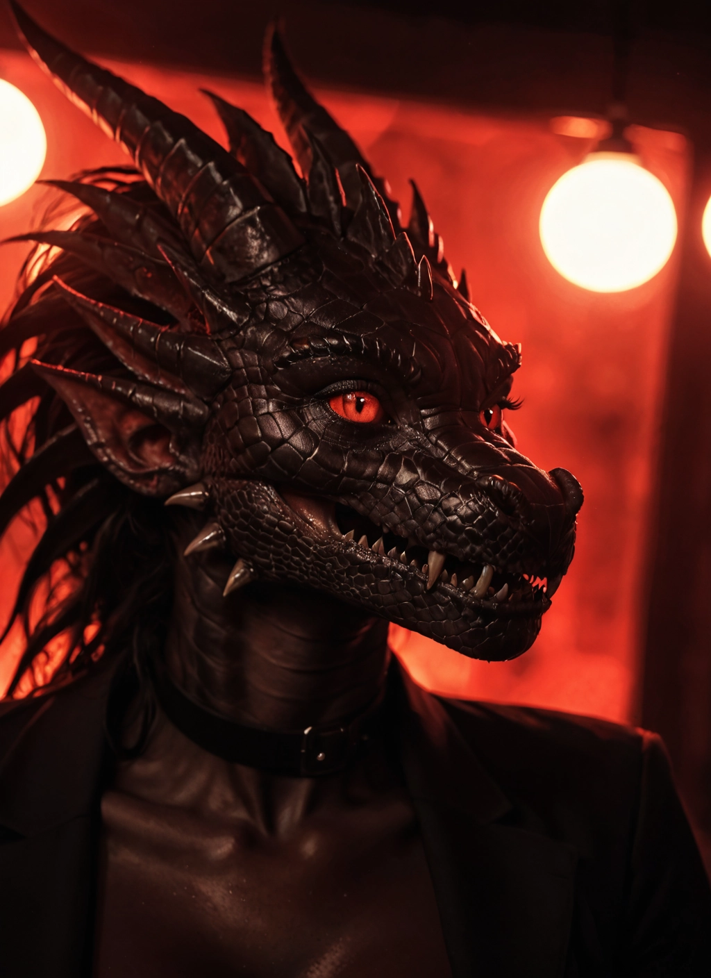 horns, teeth, solo, sharp teeth, 1boy, dragon · Yamete.gg