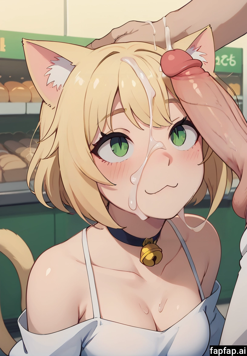 1girl, green eyes, breasts, 1boy, animal ears, penis · Yamete.gg