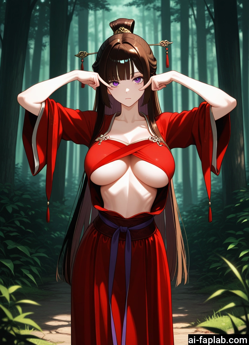 breasts, 1girl, purple eyes, large breasts, long hair, solo · Yamete.gg