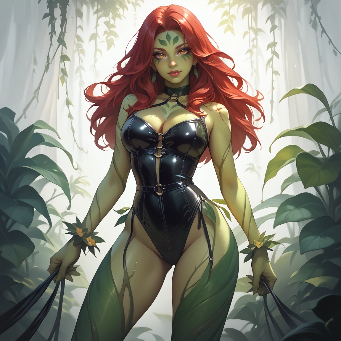 1girl, breasts, solo, long hair, red hair, cleavage · Yamete.gg