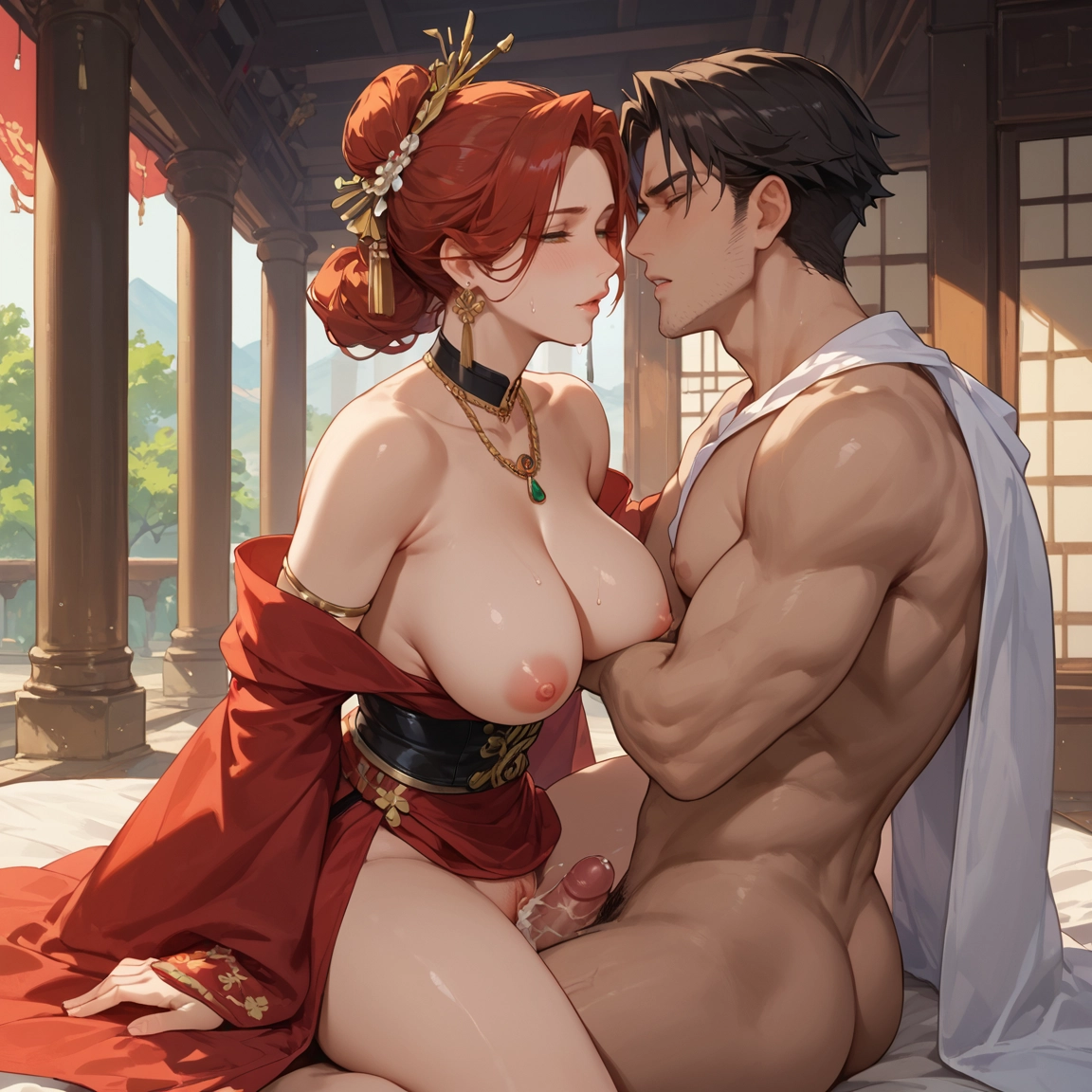 1girl, breasts, penis, 1boy, nipples, hetero · Yamete.gg