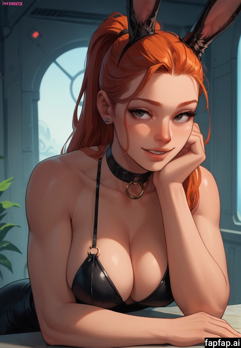 1girl, breasts, animal ears, solo, rabbit ears, cleavage · Yamete.gg