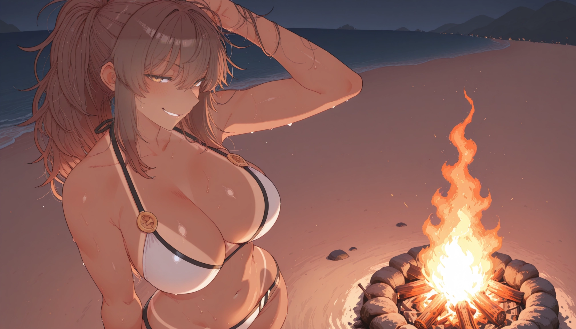 1girl, breasts, swimsuit, bikini, tan, tanlines · Yamete.gg