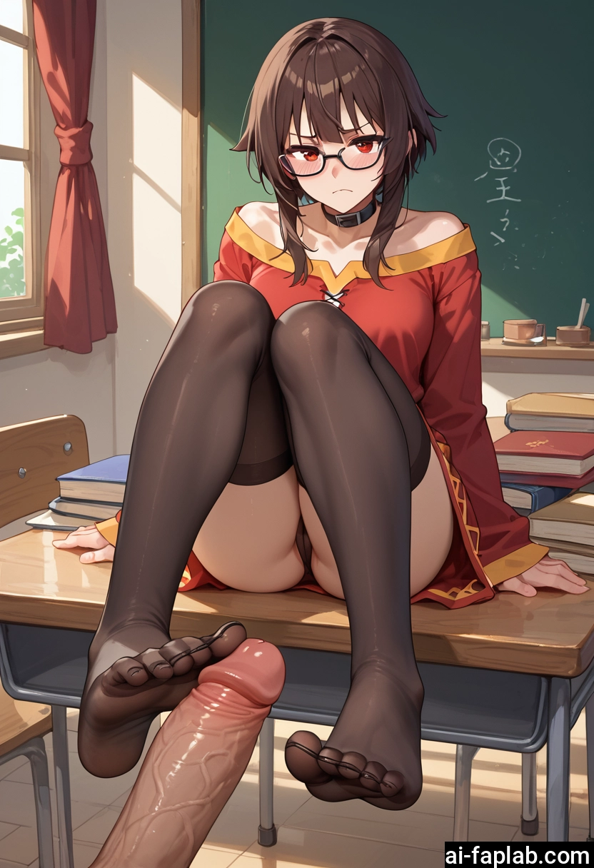1girl, penis, thighhighs, red eyes, underwear, panties · Yamete.gg