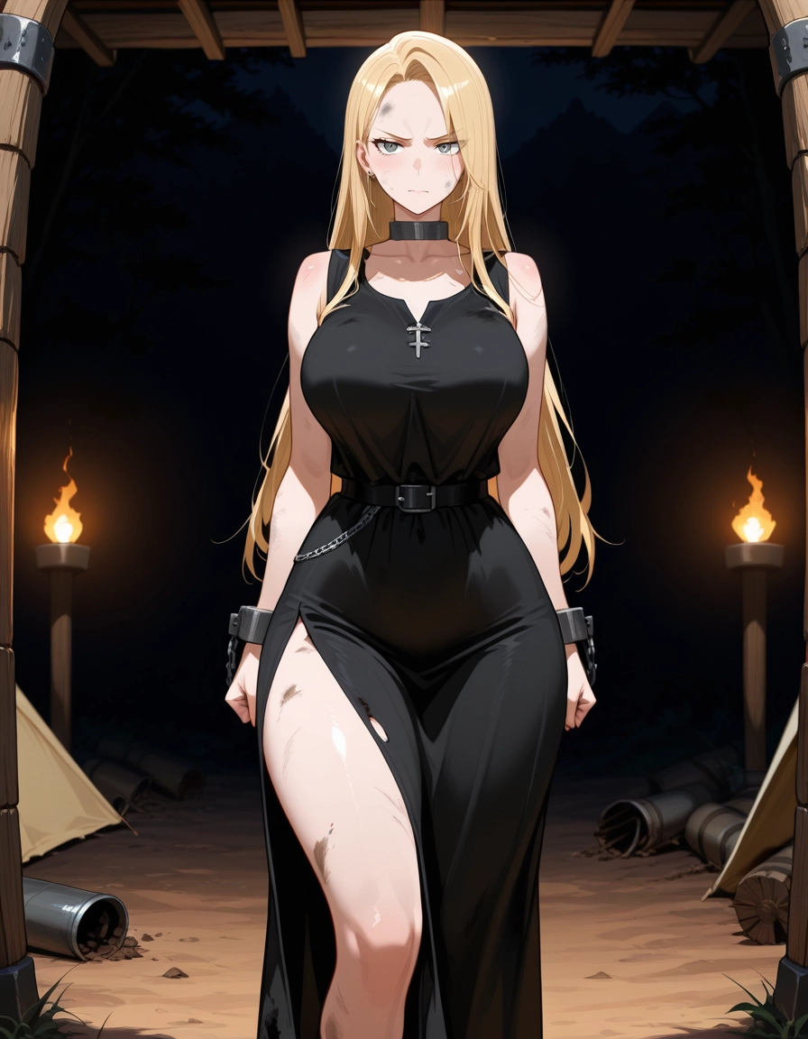 1girl, breasts, blonde hair, long hair, dress, large breasts · Yamete.gg