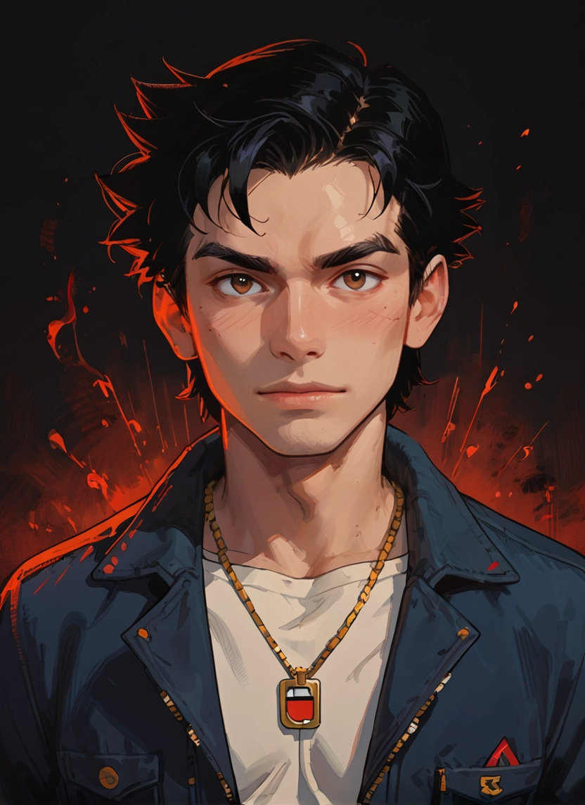 bara, 1boy, male focus, solo, black hair, brown eyes · Yamete.gg