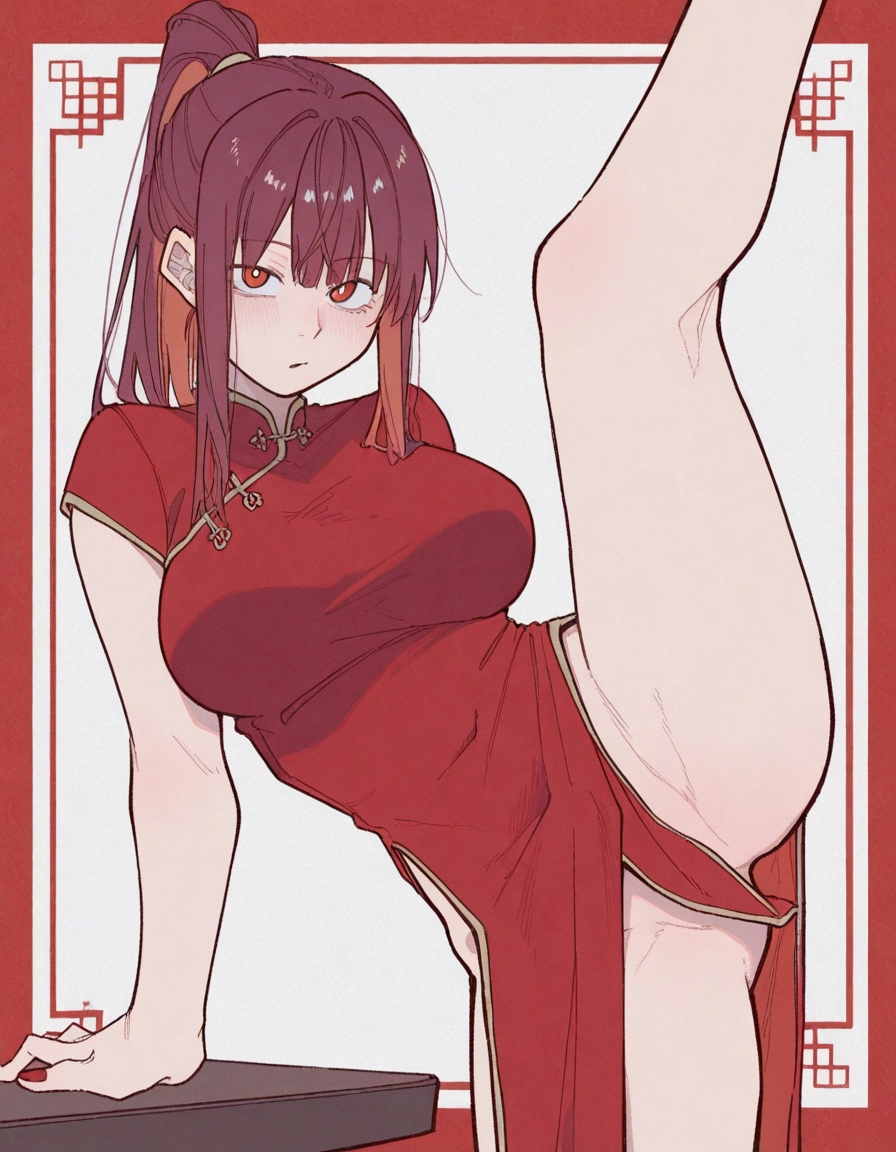 1girl, chinese clothes, dress, china dress, breasts, solo · Yamete.gg