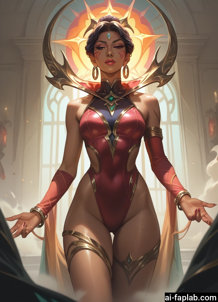 1girl, jewelry, earrings, leotard, breasts, facial mark · Yamete.gg