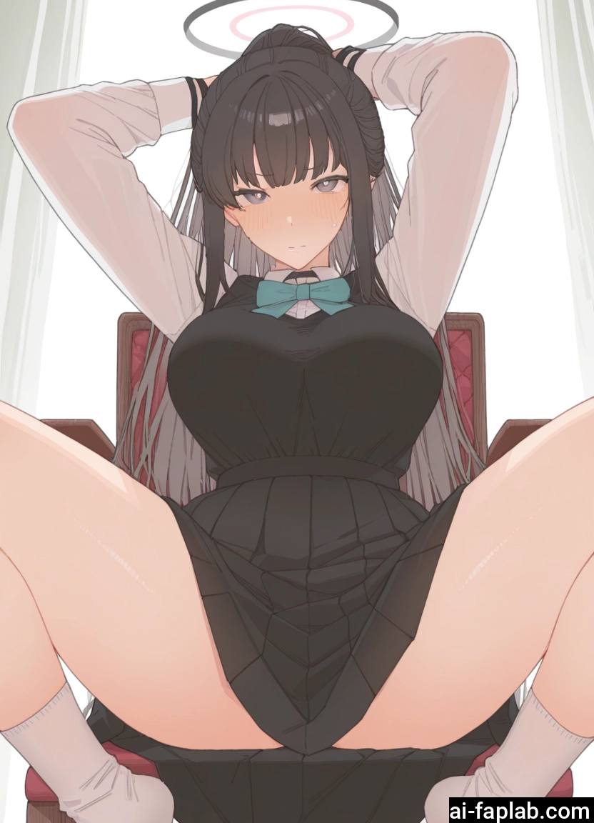 1girl, breasts, halo, solo, large breasts, shirt · Yamete.gg