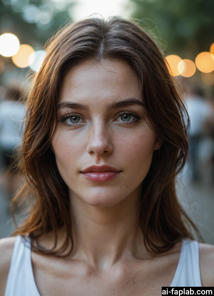 1girl, solo, photo (medium), brown hair, blurry, looking at viewer · Yamete.gg