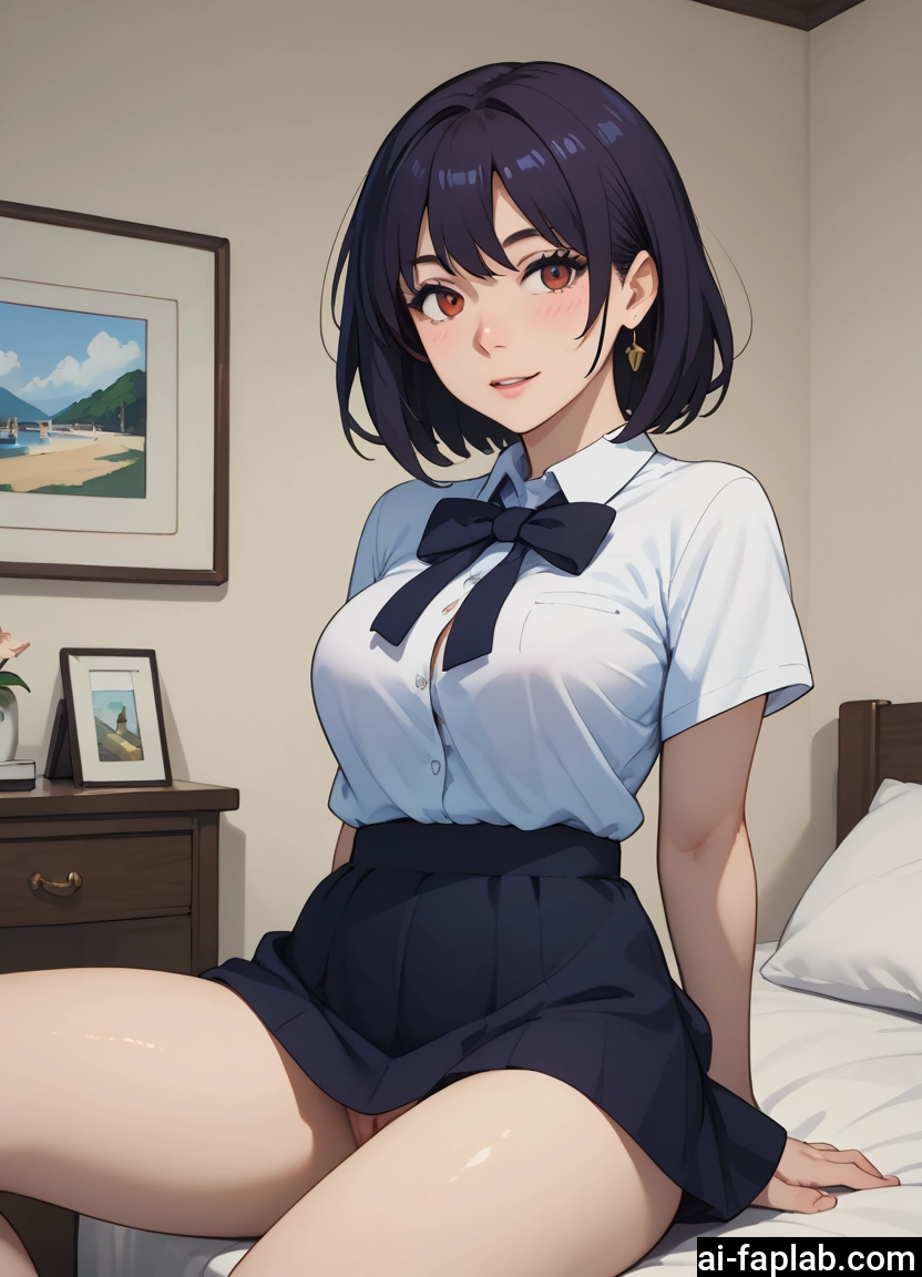 1girl, skirt, breasts, solo, jewelry, earrings