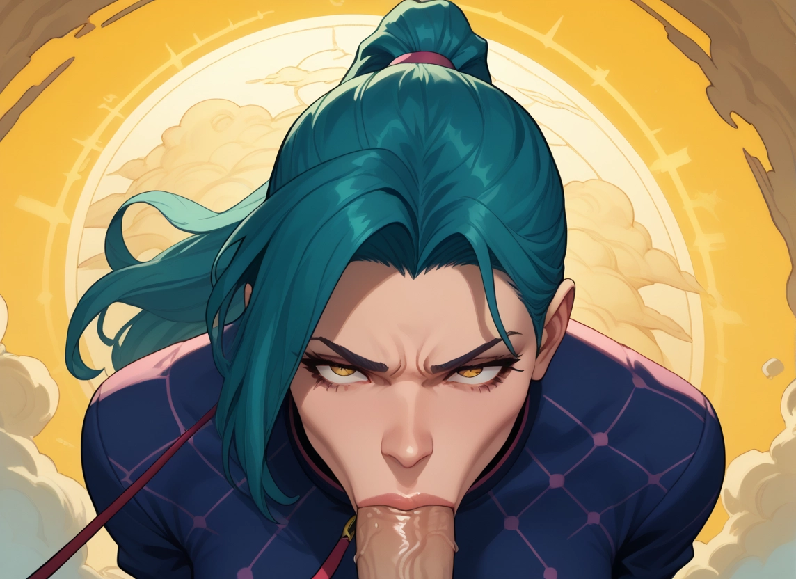 penis, oral, fellatio, hetero, 1girl, ponytail · Yamete.gg