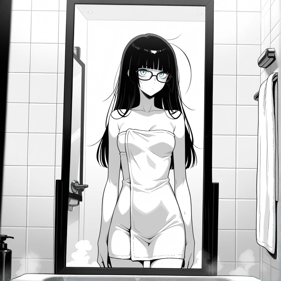 1girl, breasts, nipples, solo, glasses, nude · Yamete.gg