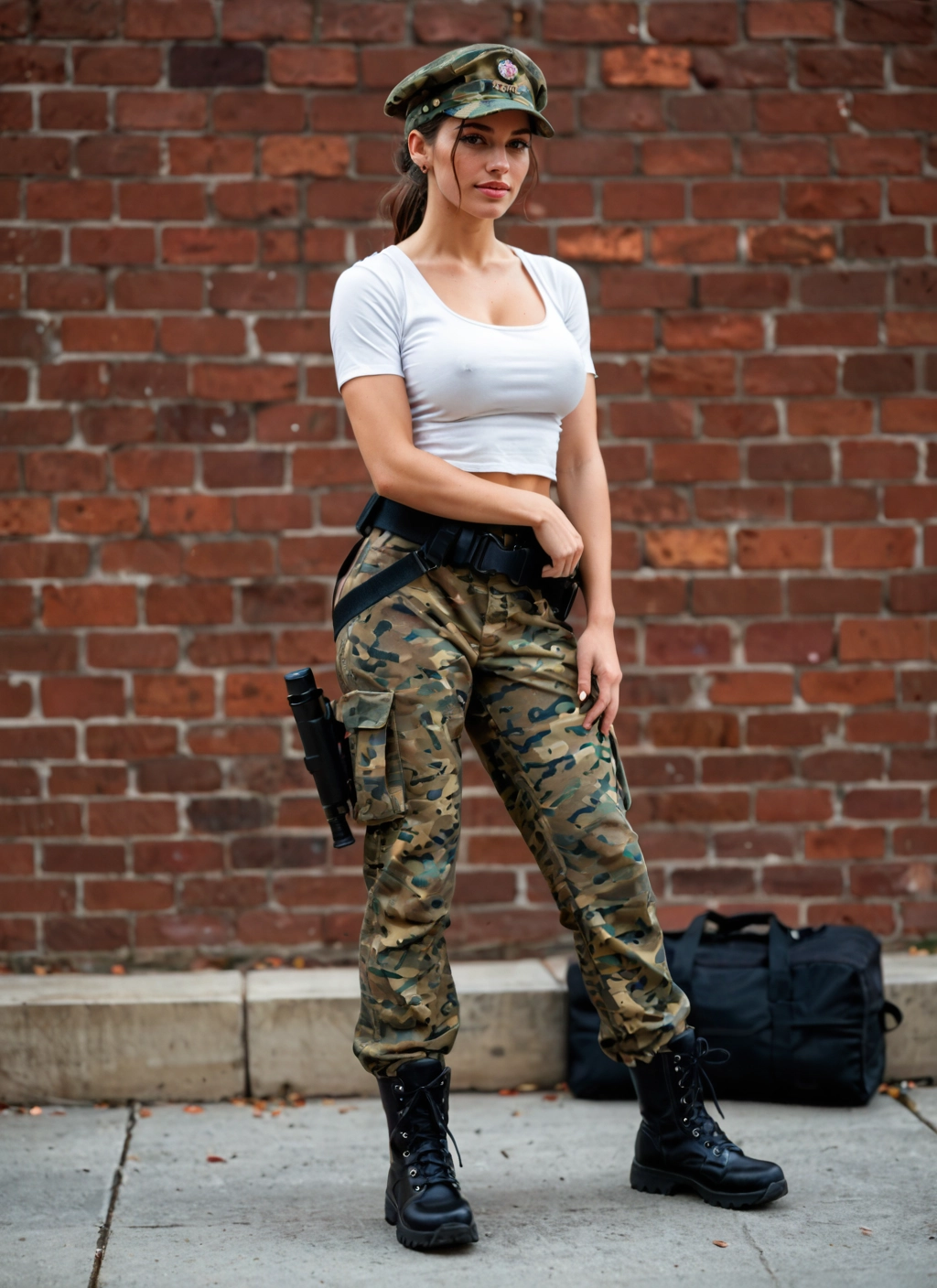 1girl, solo, weapon, gun, breasts, boots · Yamete.gg