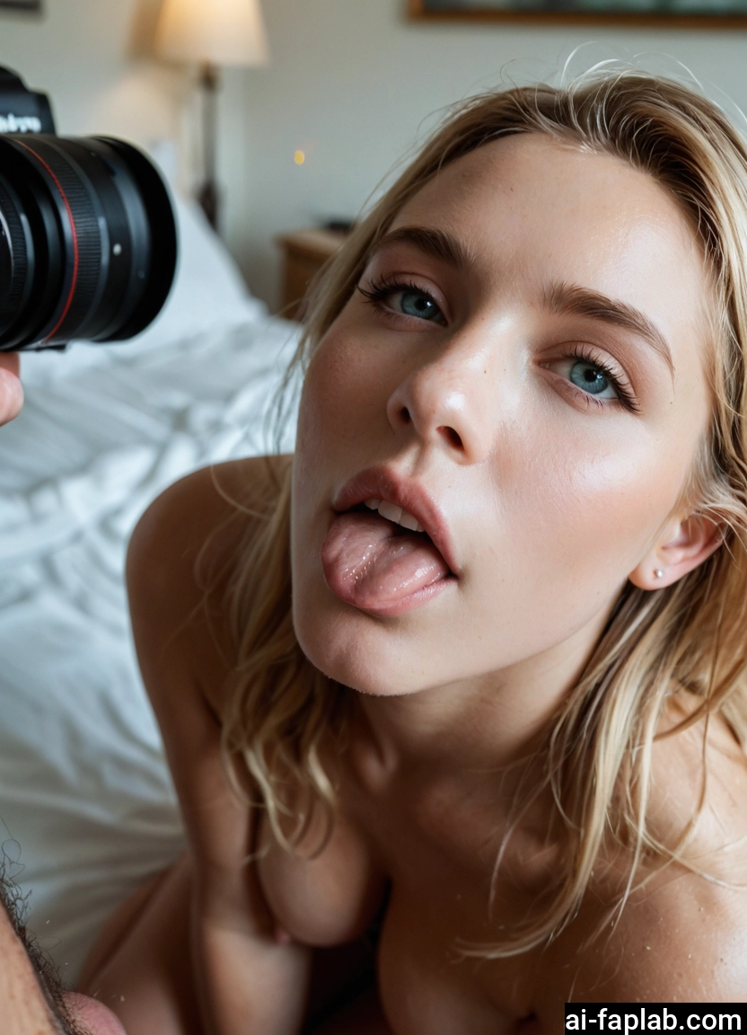 1girl, nipples, tongue, breasts, 1boy, tongue out