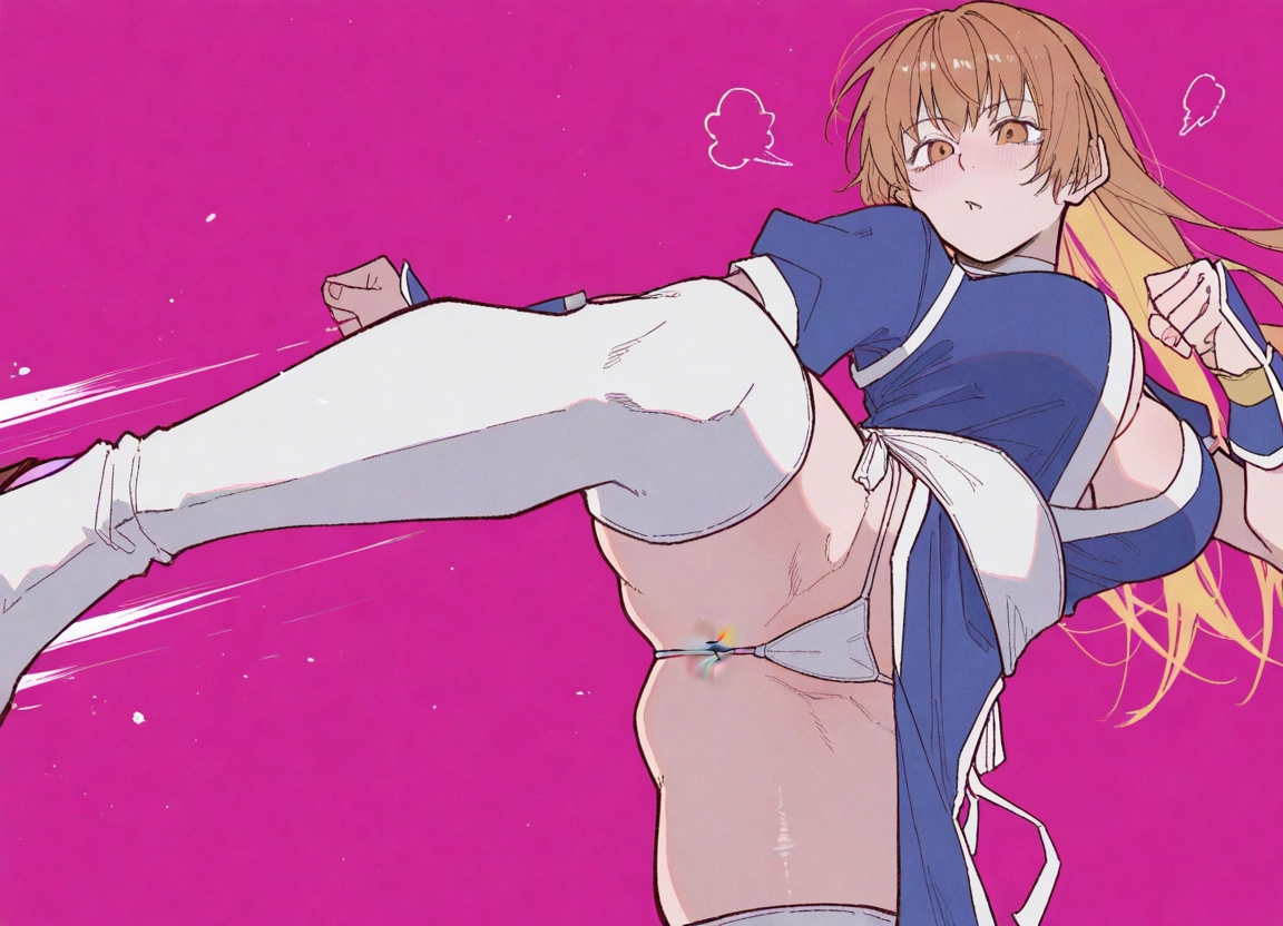 1girl, thighhighs, breasts, pelvic curtain, long hair, solo · Yamete.gg