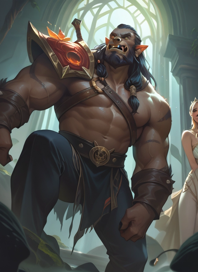 bara, furry, muscular, facial hair, 1girl, beard · Yamete.gg