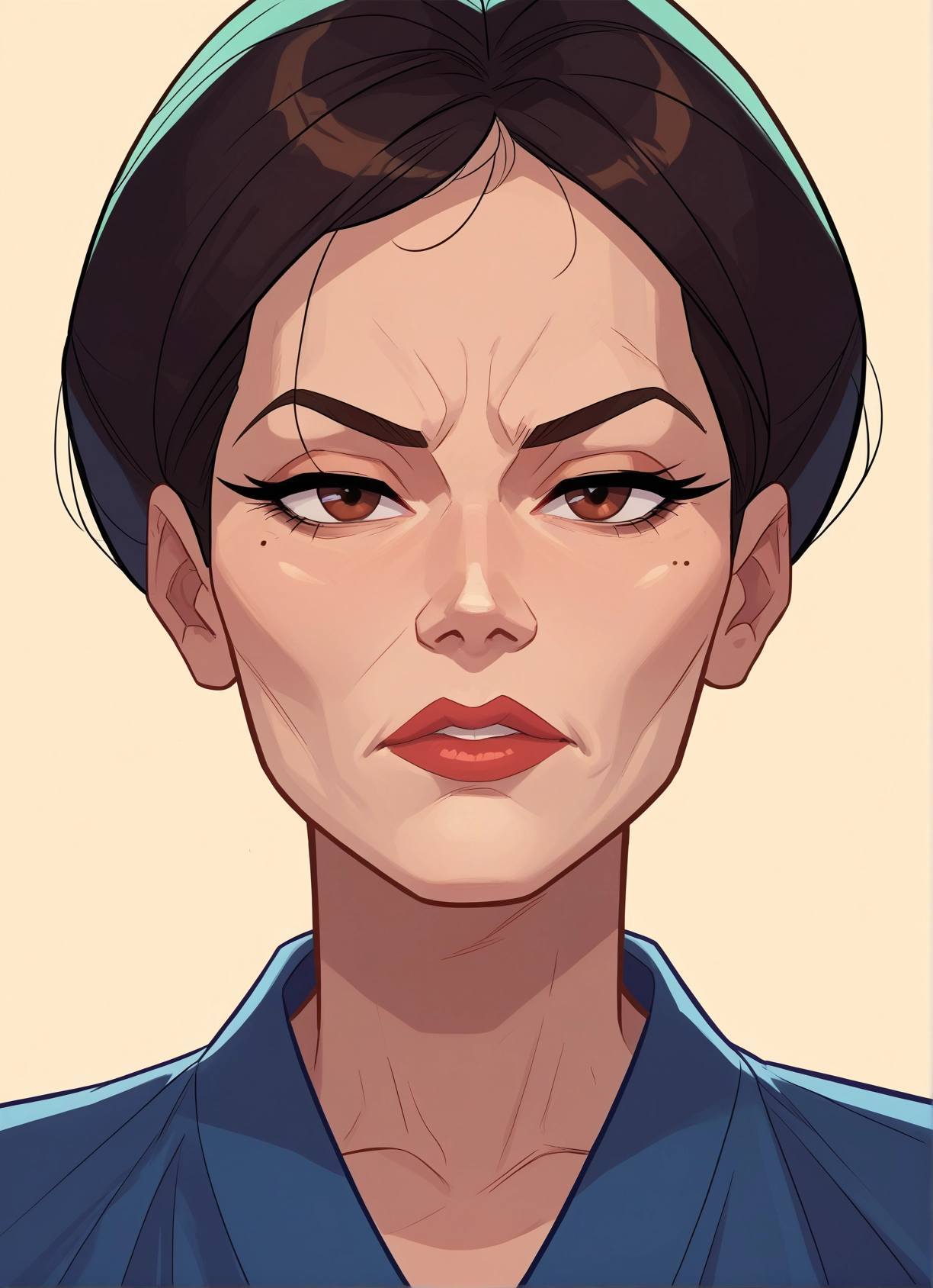 1girl, solo, brown eyes, mole under eye, mole, looking at viewer