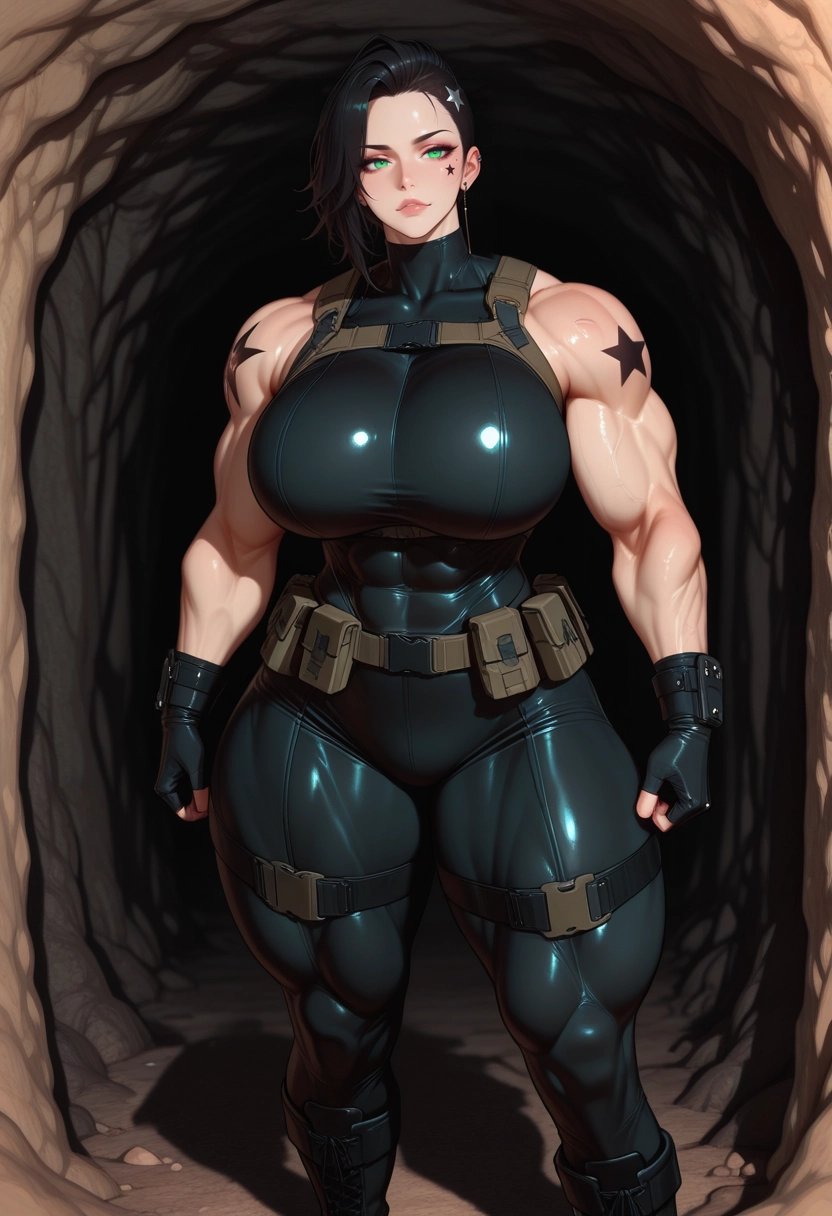 1girl, muscular female, muscular, breasts, solo, gloves · Yamete.gg