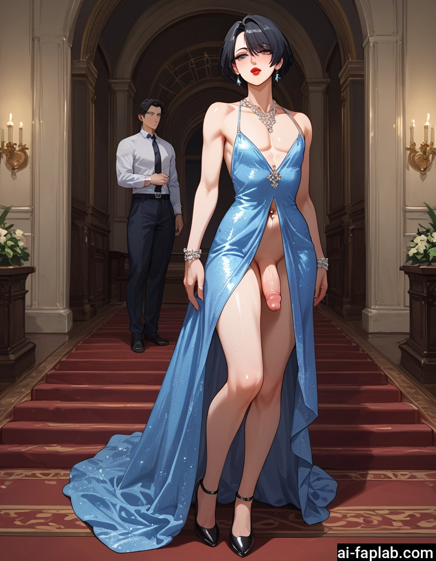 yaoi, futanari, penis, dress, 2boys, jewelry · Yamete.gg