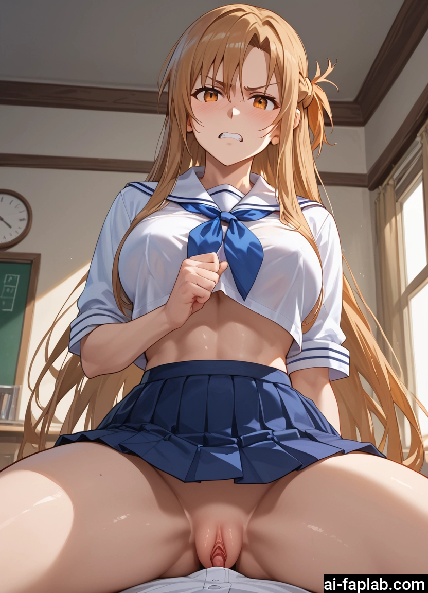 1girl, long hair, skirt, breasts, hetero, school uniform