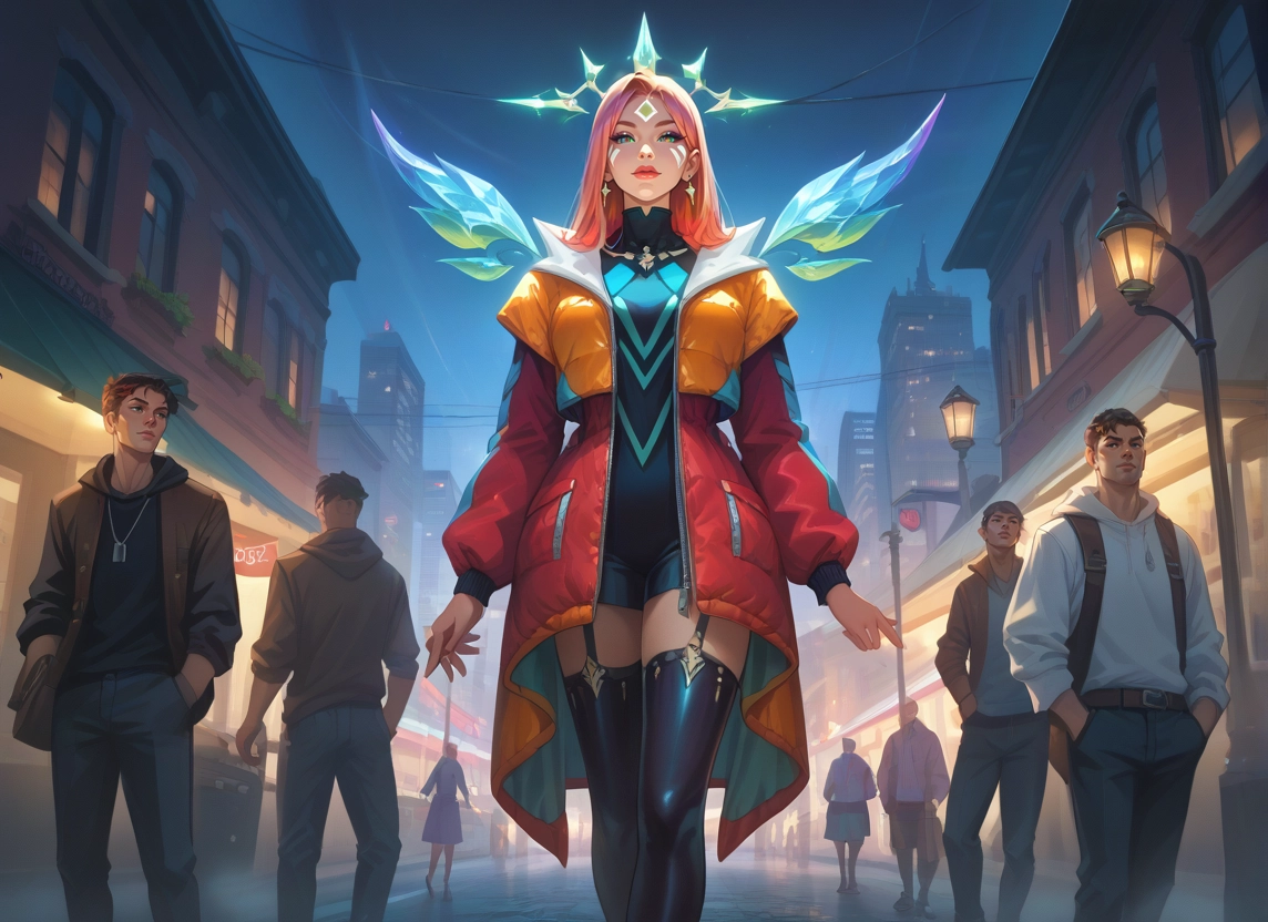 thighhighs, multiple boys, jewelry, earrings, jacket, pink hair · Yamete.gg
