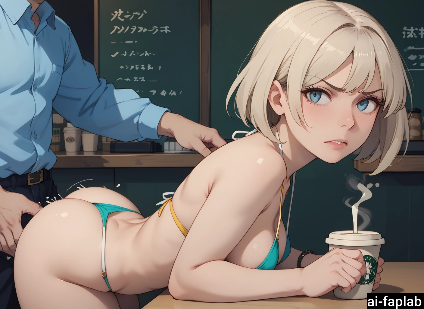 1girl, 1boy, hetero, breasts, ass, blue eyes · Yamete.gg